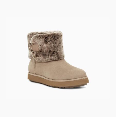 UGG Classic Berge Mini Suede - Boots Dame - Khaki (NO-P613)